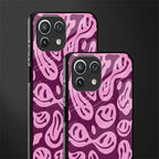 acid smiles grape edition glass case for mi 11 lite image-2