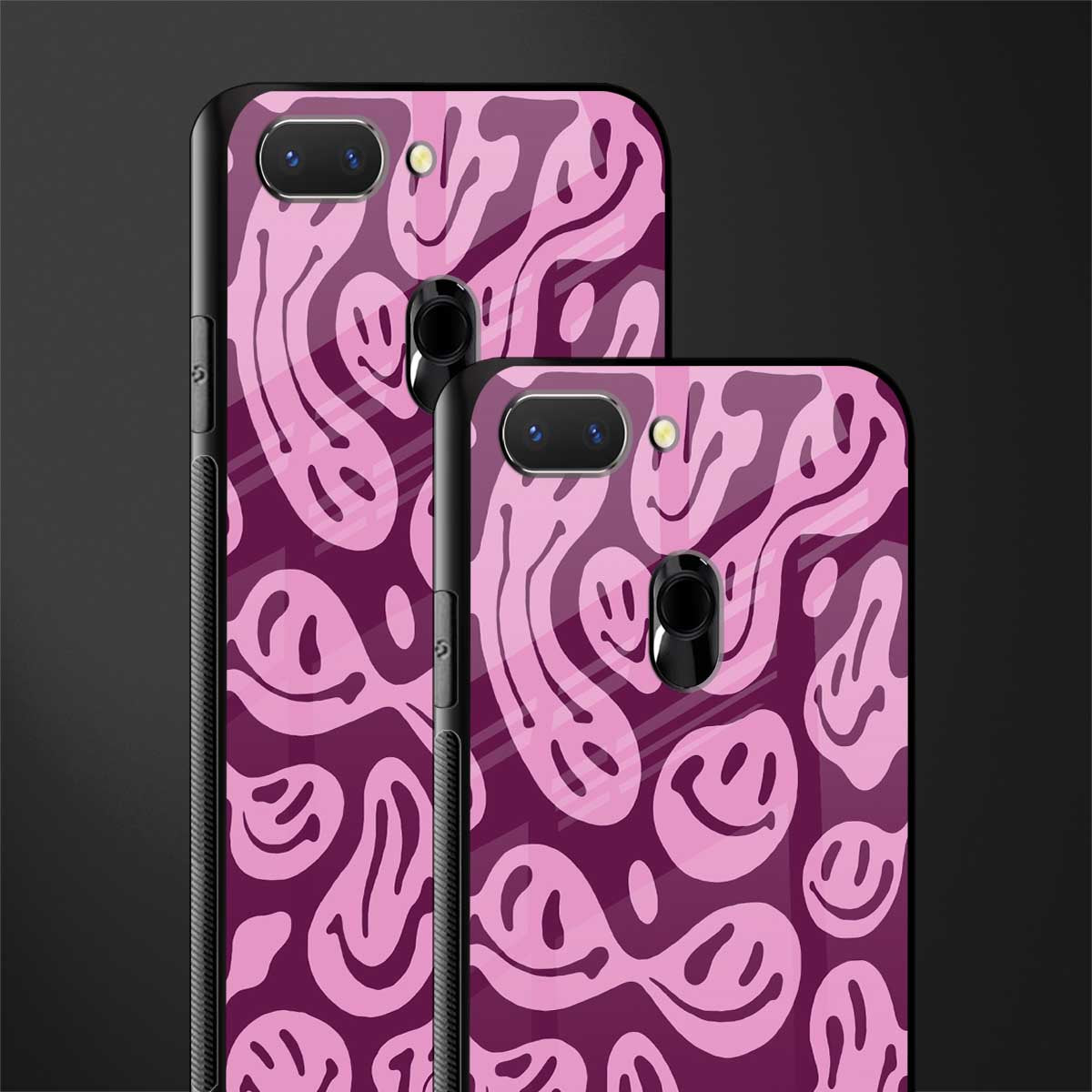 acid smiles grape edition glass case for oppo a5 image-2
