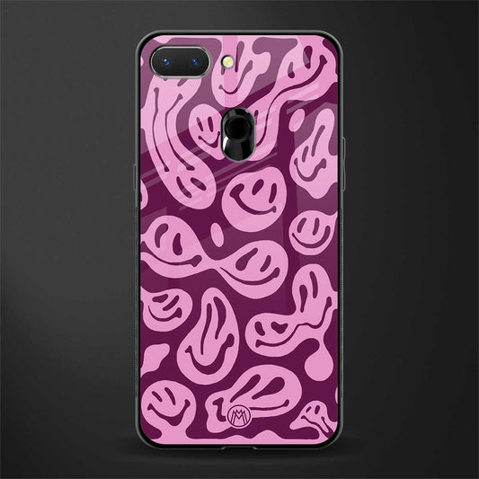 acid smiles grape edition glass case for oppo a5 image