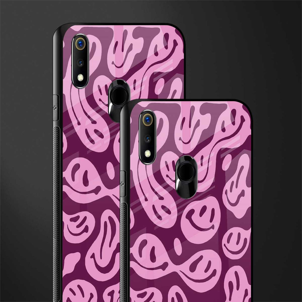 acid smiles grape edition glass case for realme 3 pro image-2