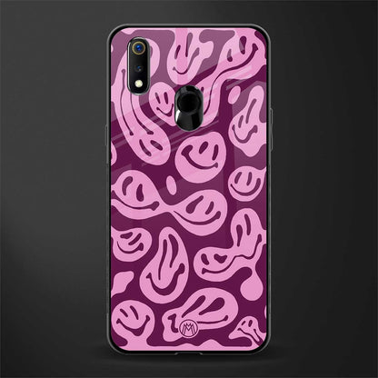 acid smiles grape edition glass case for realme 3i image