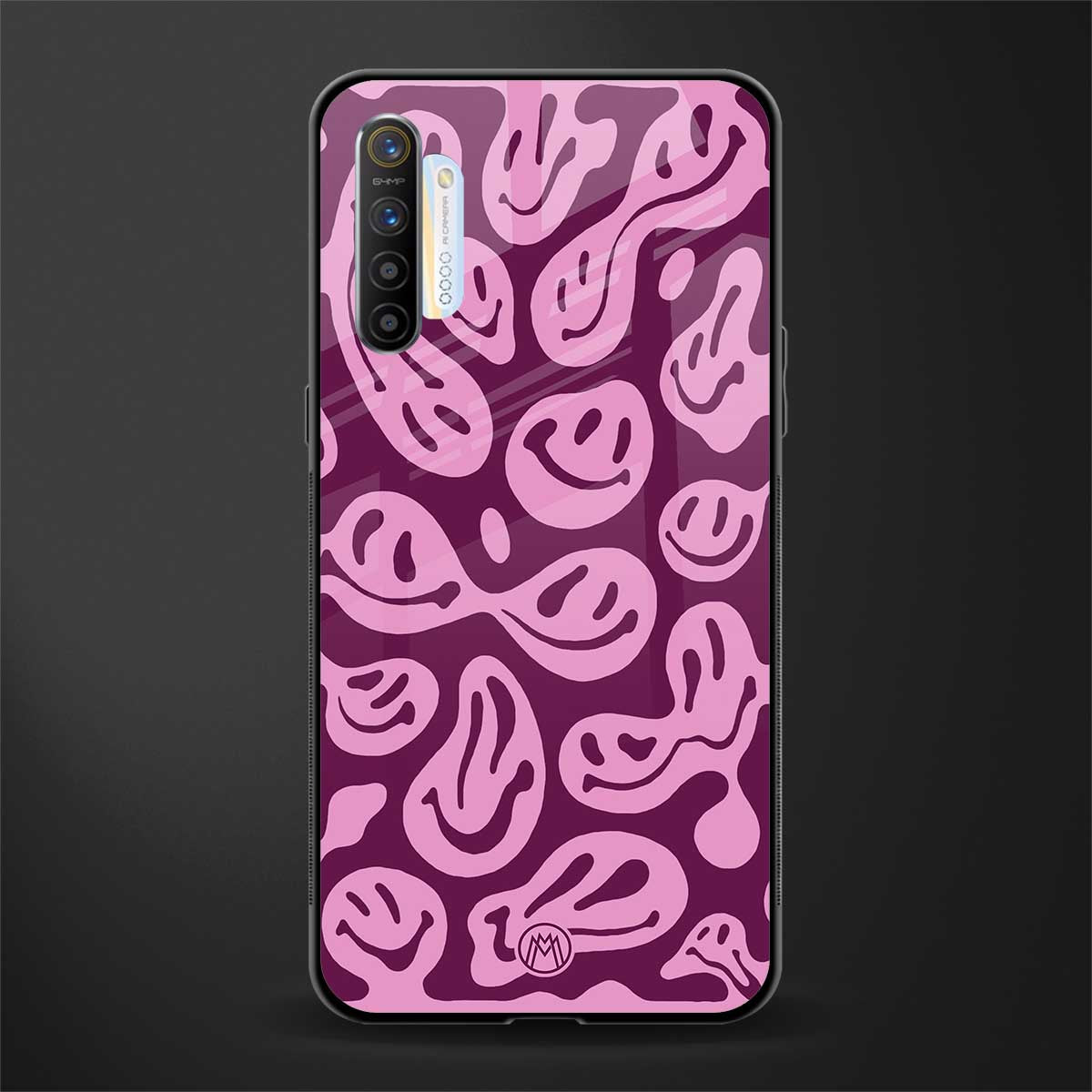 acid smiles grape edition glass case for realme x2 image