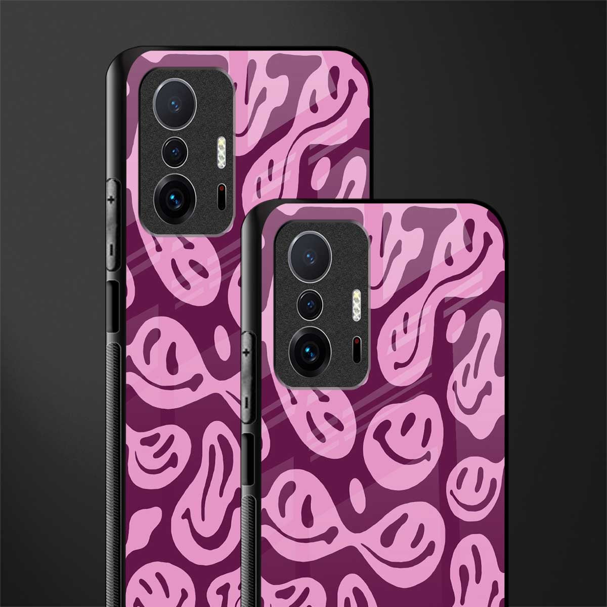 acid smiles grape edition glass case for mi 11t pro 5g image-2