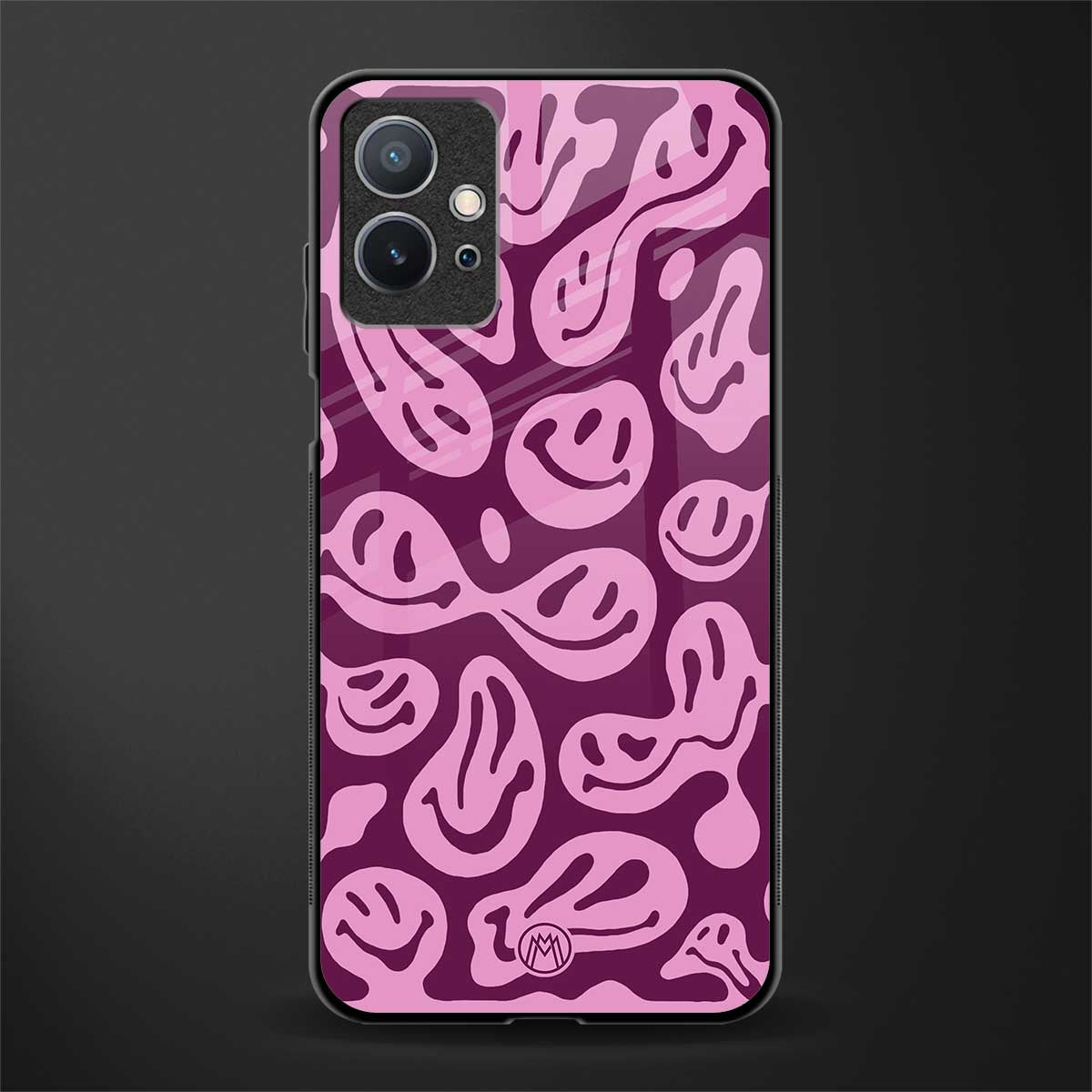 acid smiles grape edition glass case for vivo t1 5g image