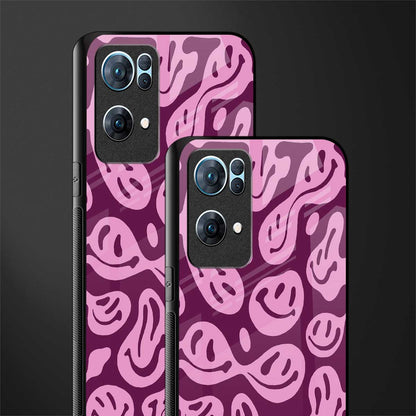 acid smiles grape edition glass case for oppo reno7 pro 5g image-2