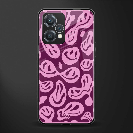 acid smiles grape edition back phone cover | glass case for realme 9 pro 5g