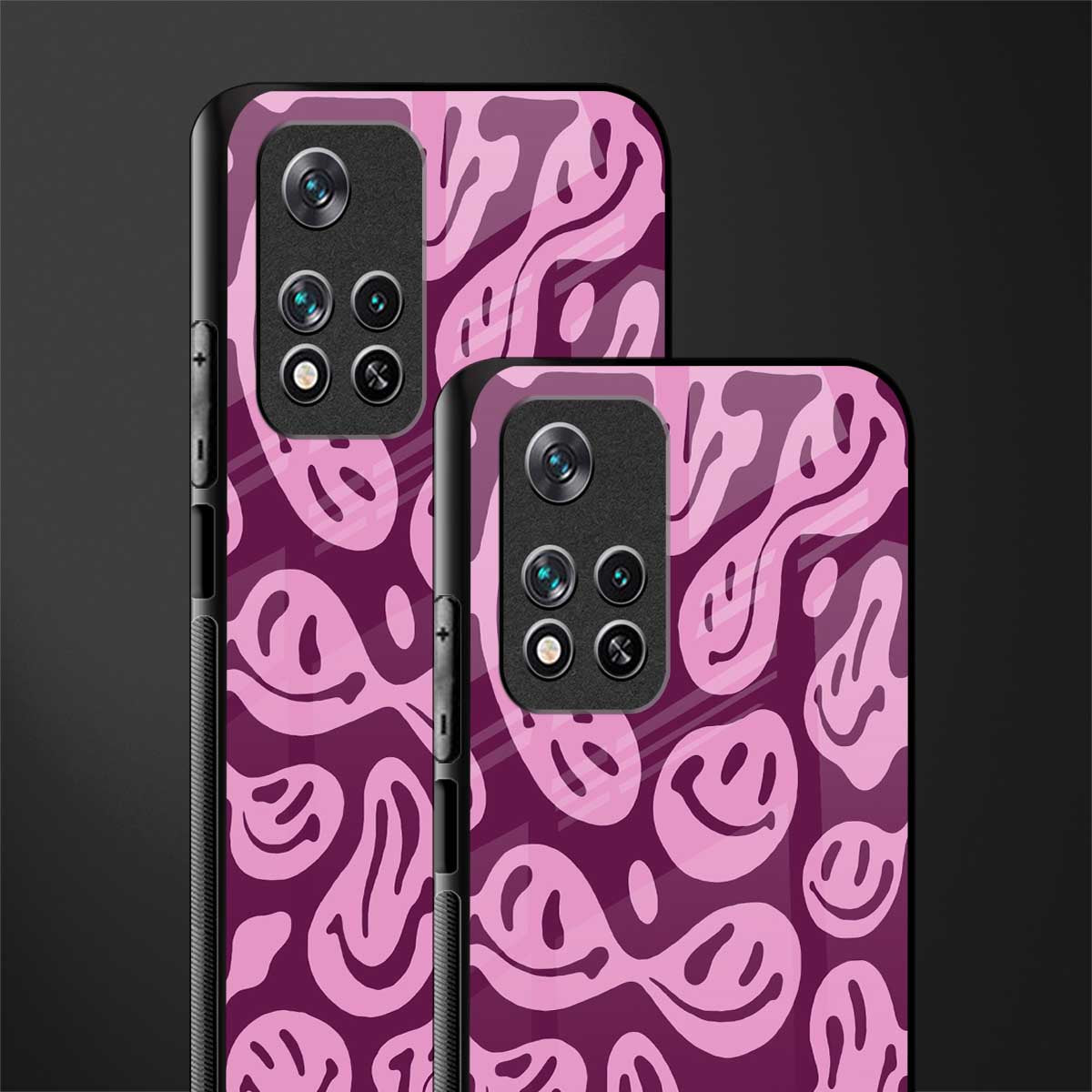 acid smiles grape edition glass case for poco m4 pro 5g image-2