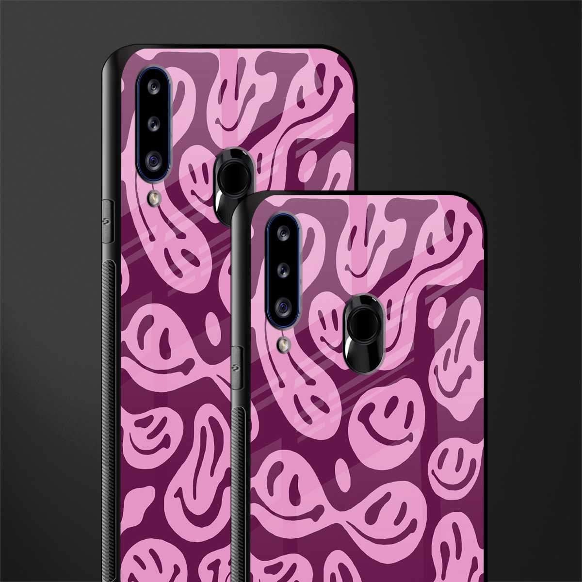 acid smiles grape edition glass case for samsung galaxy a20s image-2