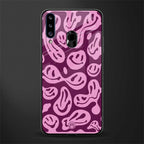 acid smiles grape edition glass case for samsung galaxy a20s image