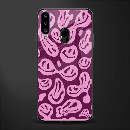 acid smiles grape edition glass case for samsung galaxy a20s image