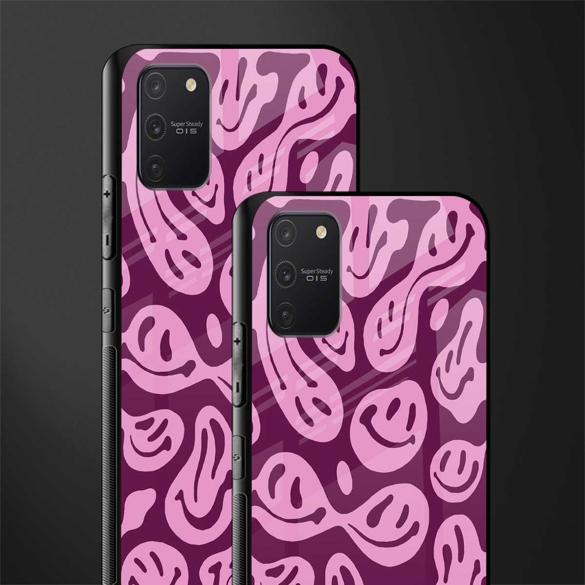 acid smiles grape edition glass case for samsung galaxy s10 lite image-2