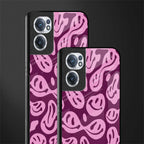 acid smiles grape edition glass case for oneplus nord ce 2 5g image-2