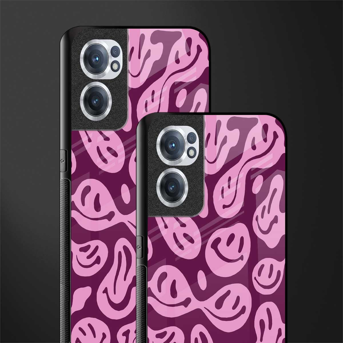 acid smiles grape edition glass case for oneplus nord ce 2 5g image-2
