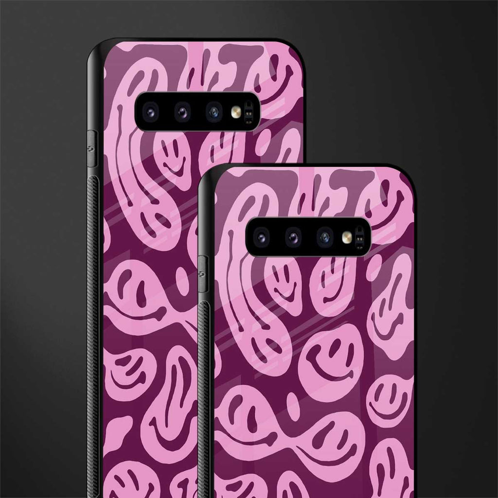 acid smiles grape edition glass case for samsung galaxy s10 plus image-2