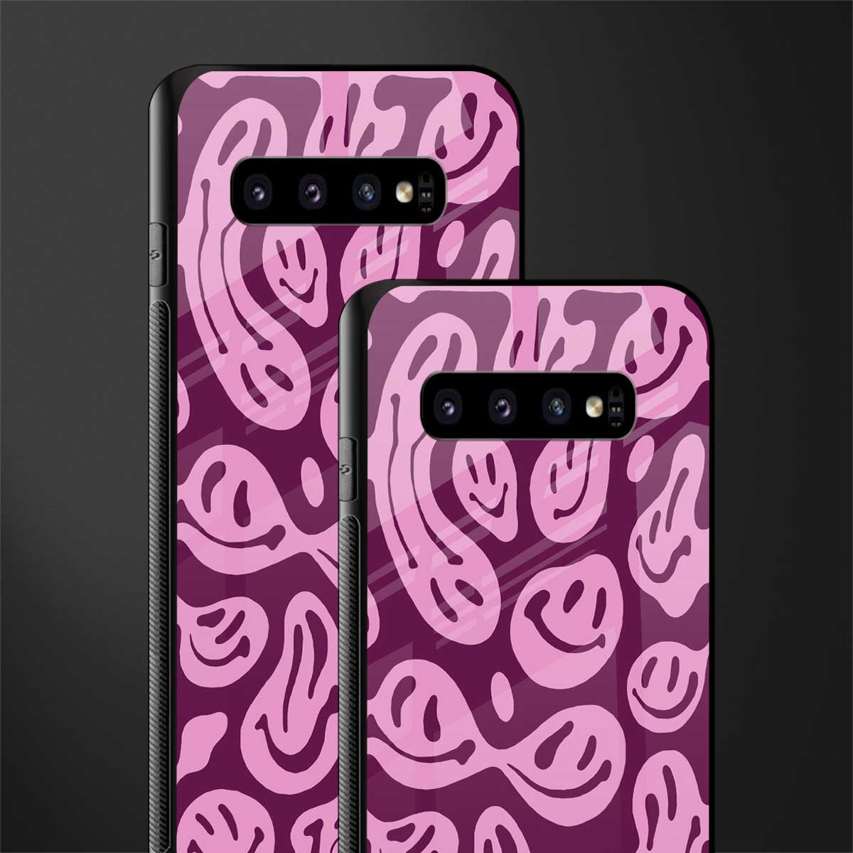 acid smiles grape edition glass case for samsung galaxy s10 plus image-2