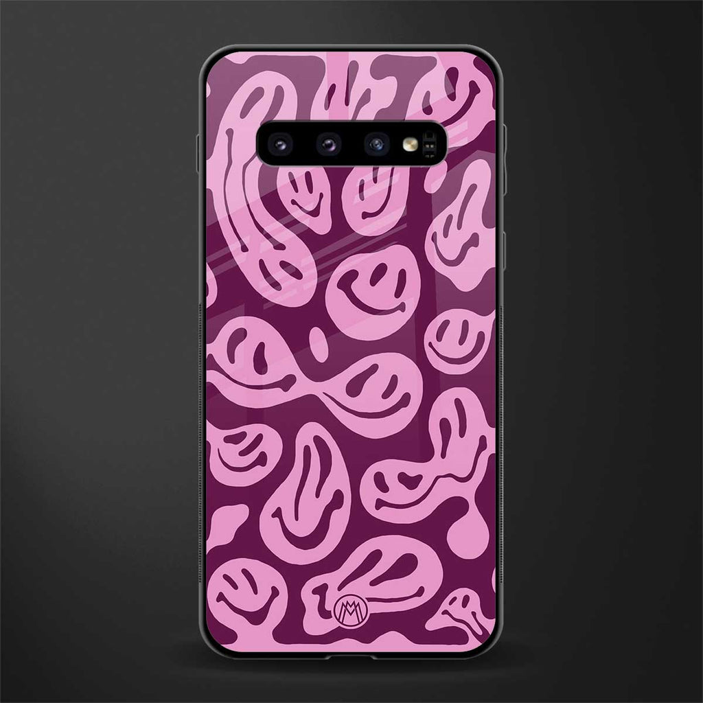 acid smiles grape edition glass case for samsung galaxy s10 plus image