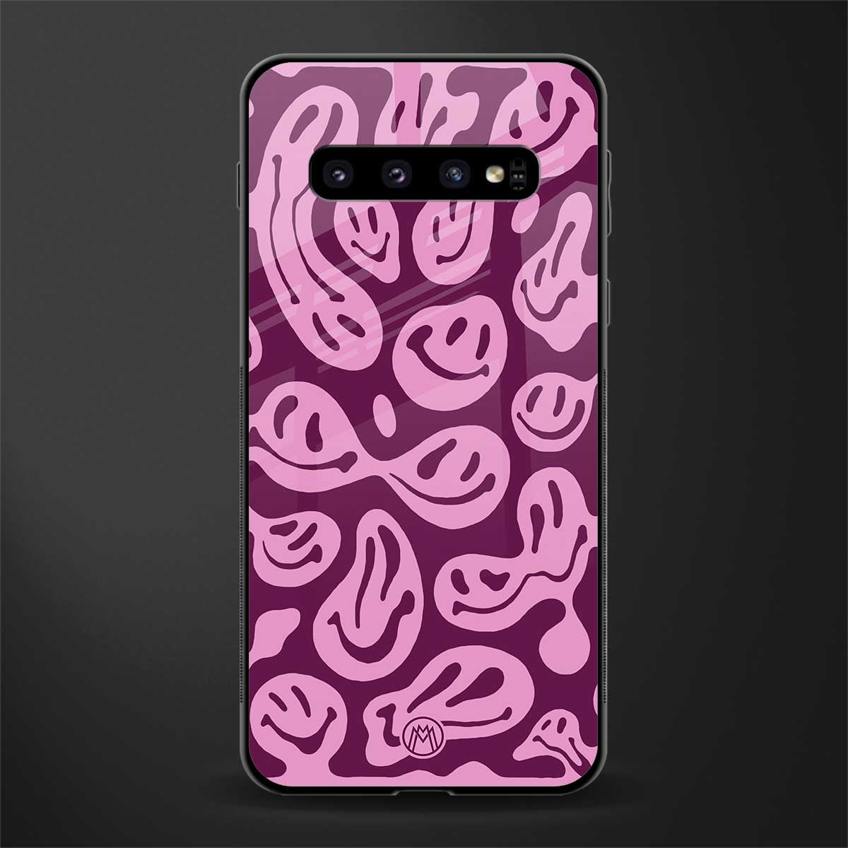 acid smiles grape edition glass case for samsung galaxy s10 plus image