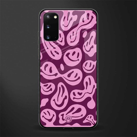 acid smiles grape edition glass case for samsung galaxy s20 image