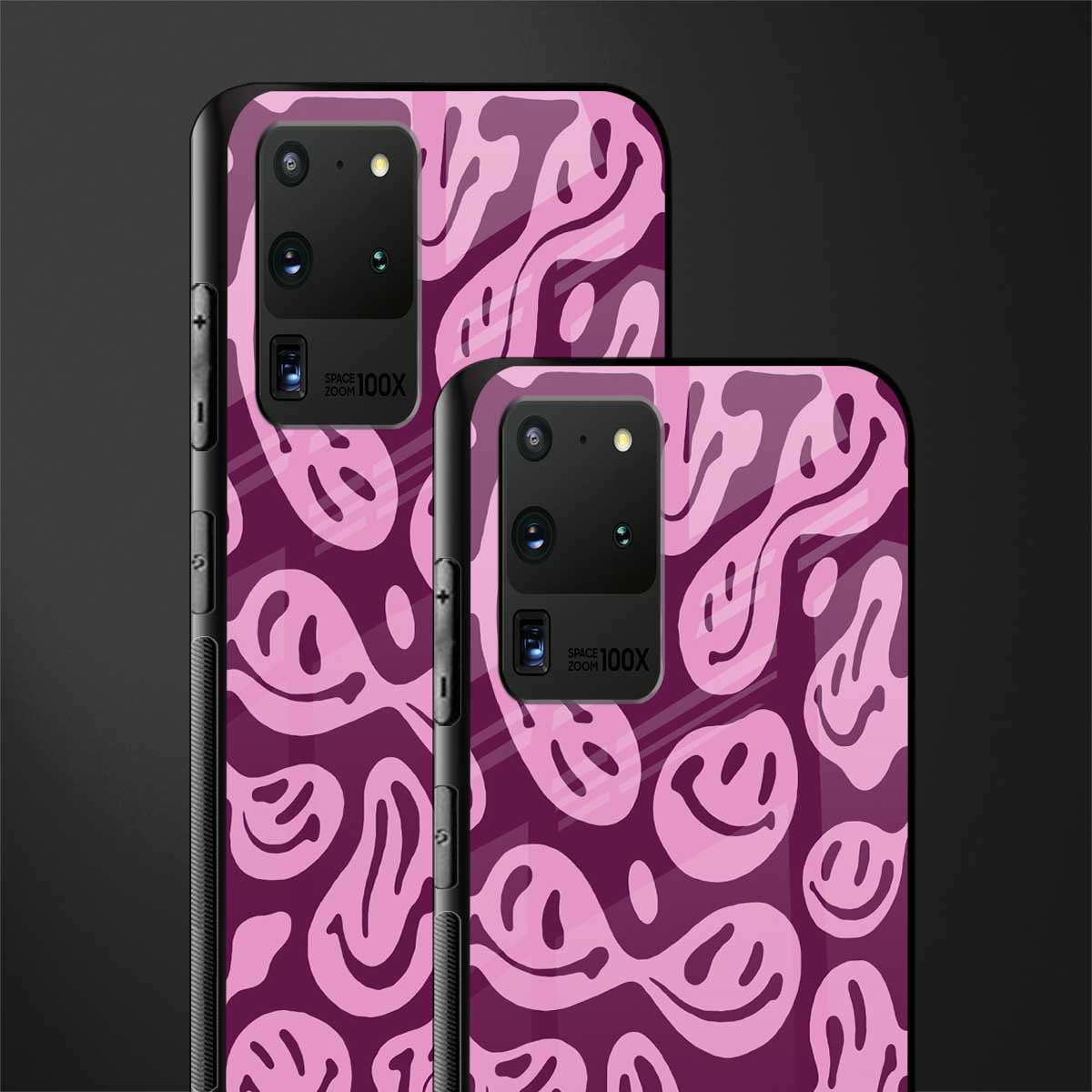 acid smiles grape edition glass case for samsung galaxy s20 ultra image-2
