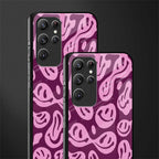 acid smiles grape edition glass case for samsung galaxy s22 ultra 5g image-2