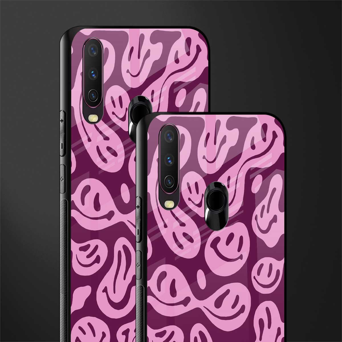 acid smiles grape edition glass case for vivo y12 image-2