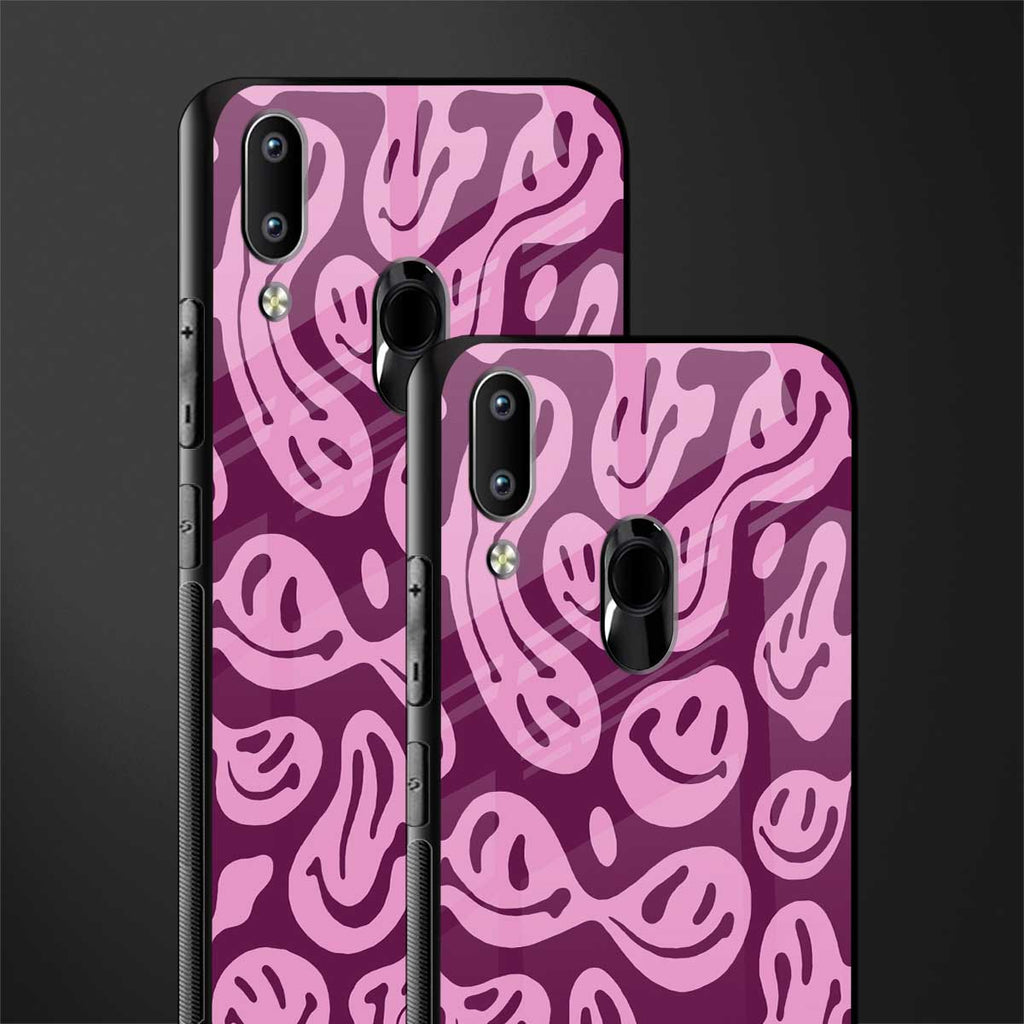 acid smiles grape edition glass case for vivo y93 image-2