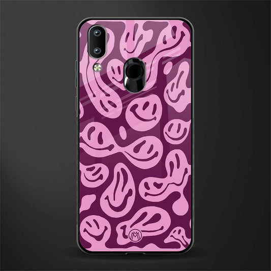 acid smiles grape edition glass case for vivo y95 image