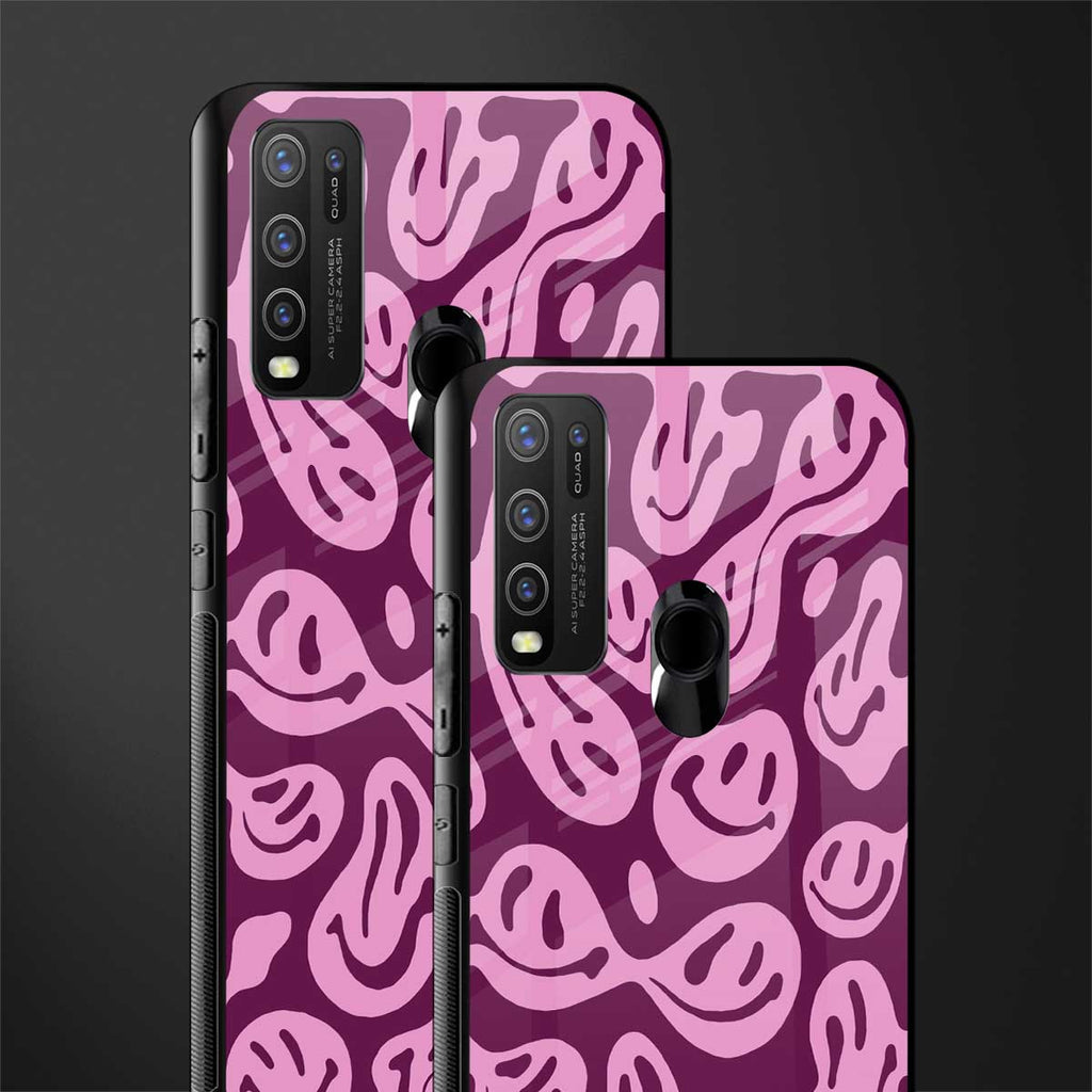 acid smiles grape edition glass case for vivo y50 image-2
