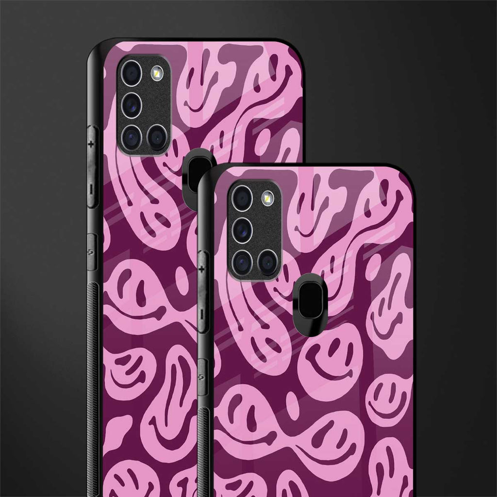 acid smiles grape edition glass case for samsung galaxy a21s image-2