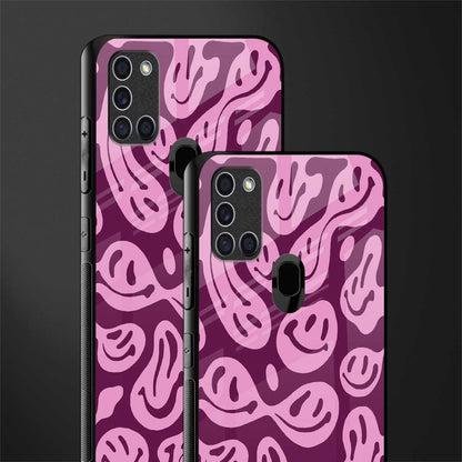 acid smiles grape edition glass case for samsung galaxy a21s image-2