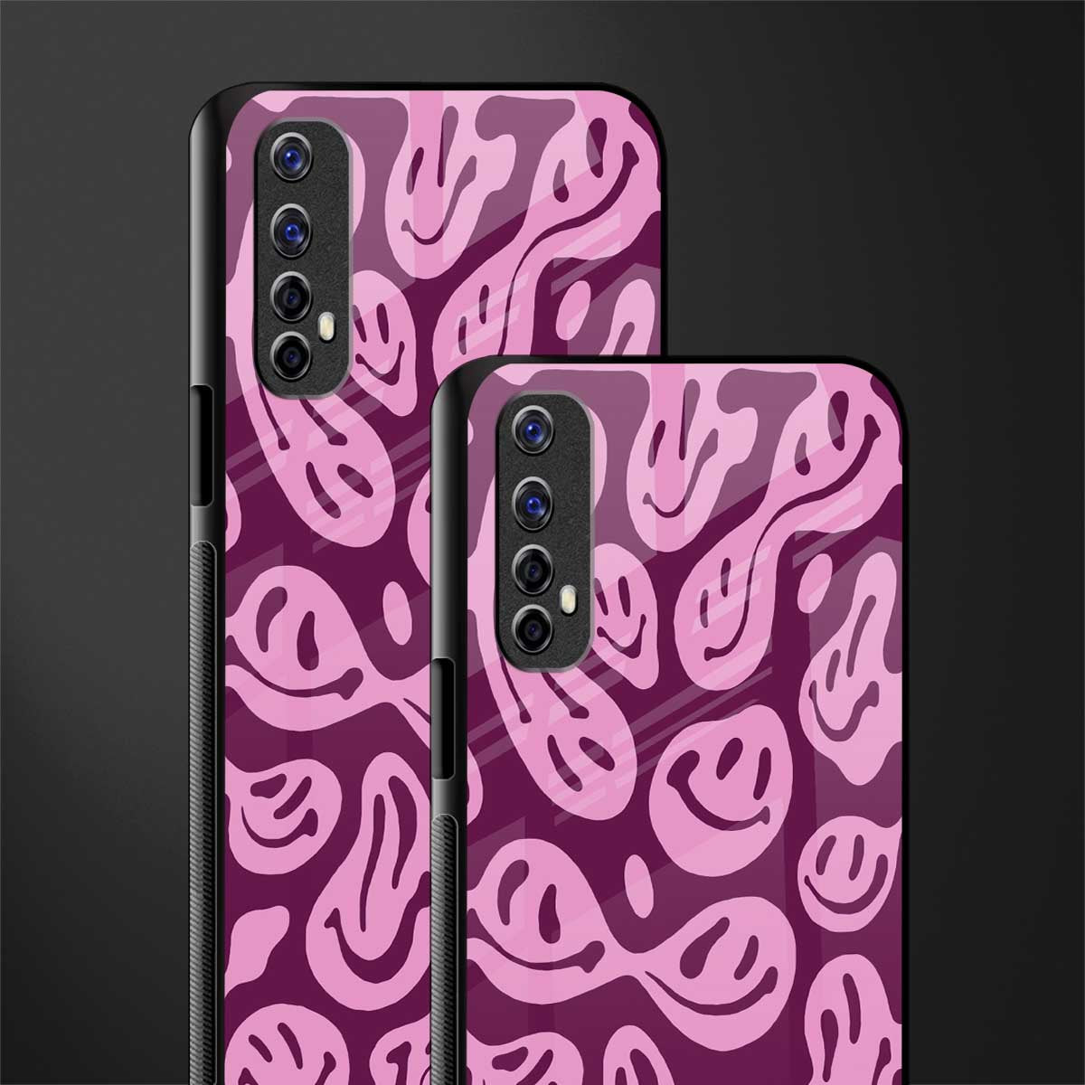 acid smiles grape edition glass case for realme 7 image-2