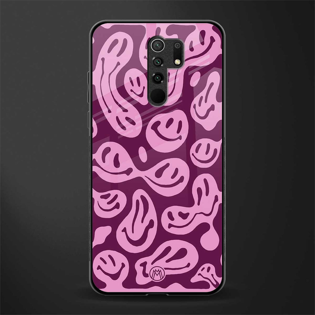 acid smiles grape edition glass case for redmi 9 prime image