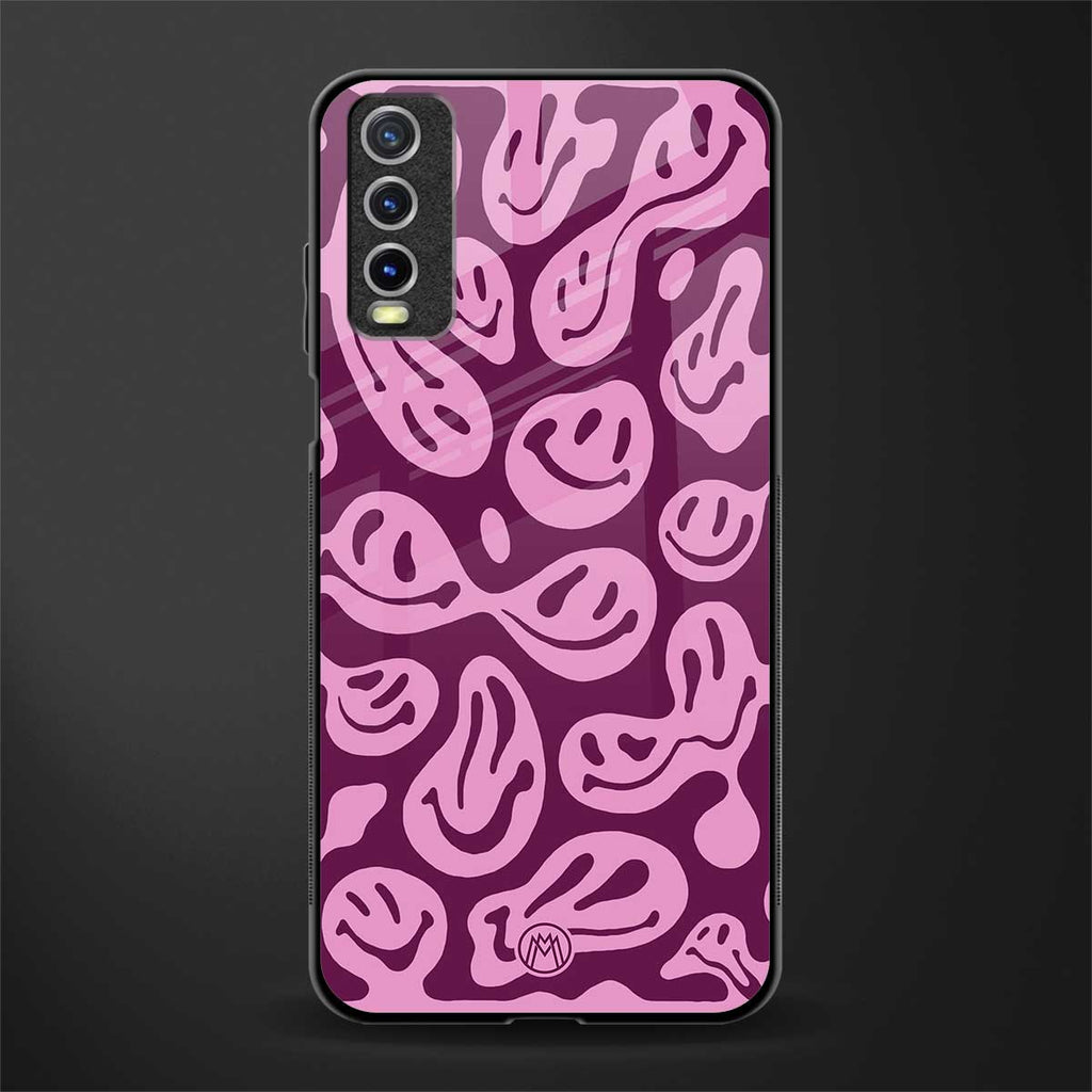 acid smiles grape edition glass case for vivo y20i vivo y20t image