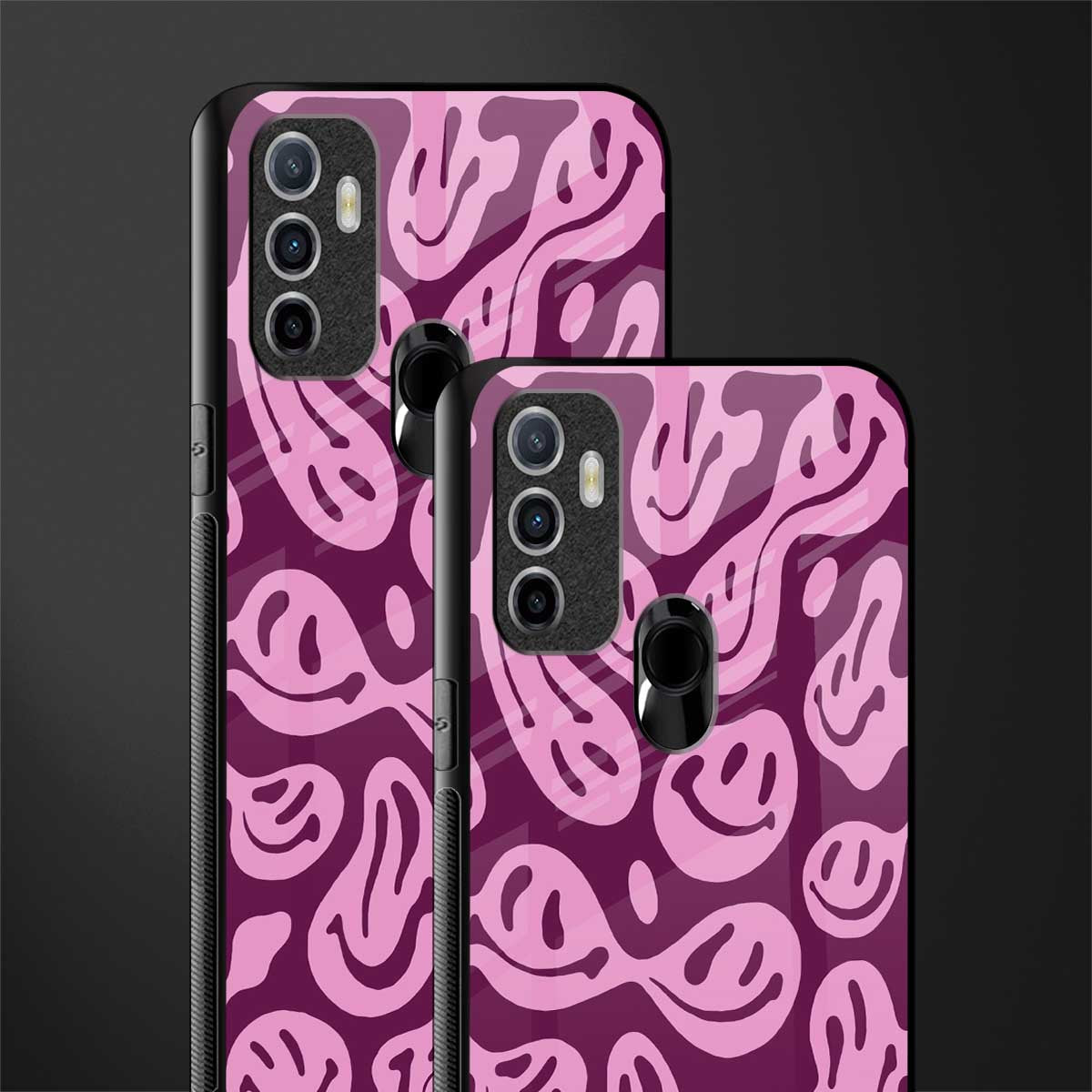 acid smiles grape edition glass case for oppo a53 image-2