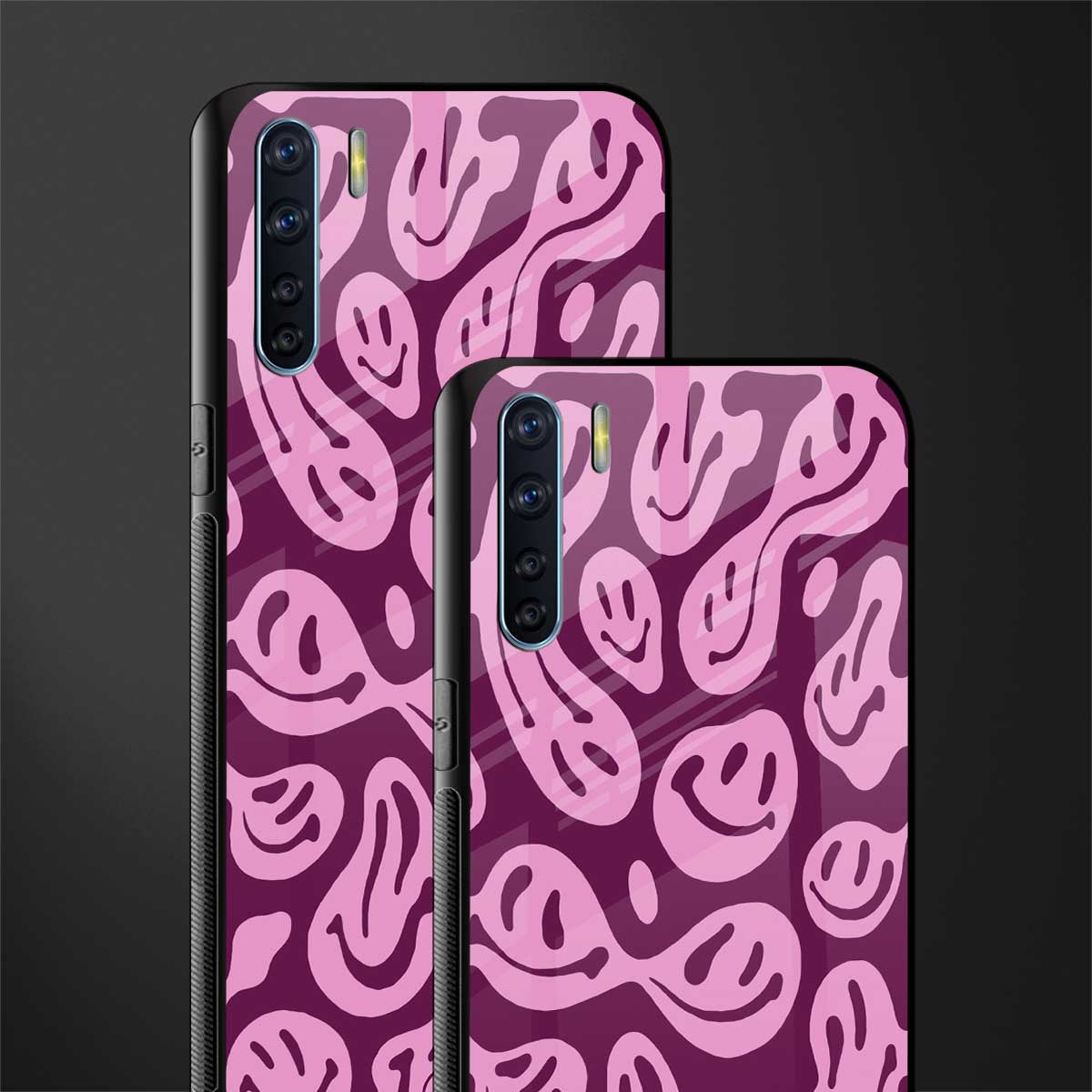 acid smiles grape edition glass case for oppo f15 image-2