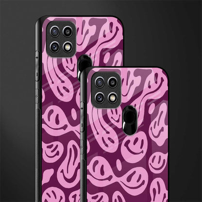 acid smiles grape edition glass case for oppo a15s image-2