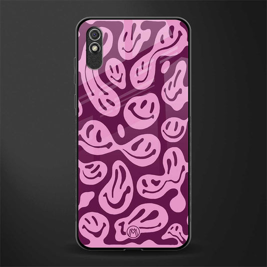 acid smiles grape edition glass case for redmi 9a image