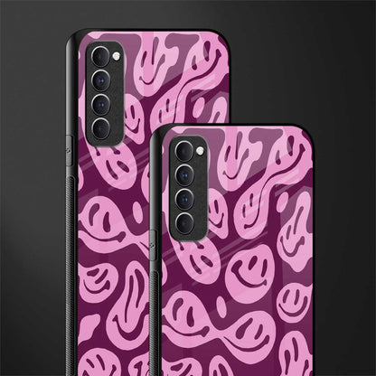acid smiles grape edition glass case for oppo reno 4 pro image-2