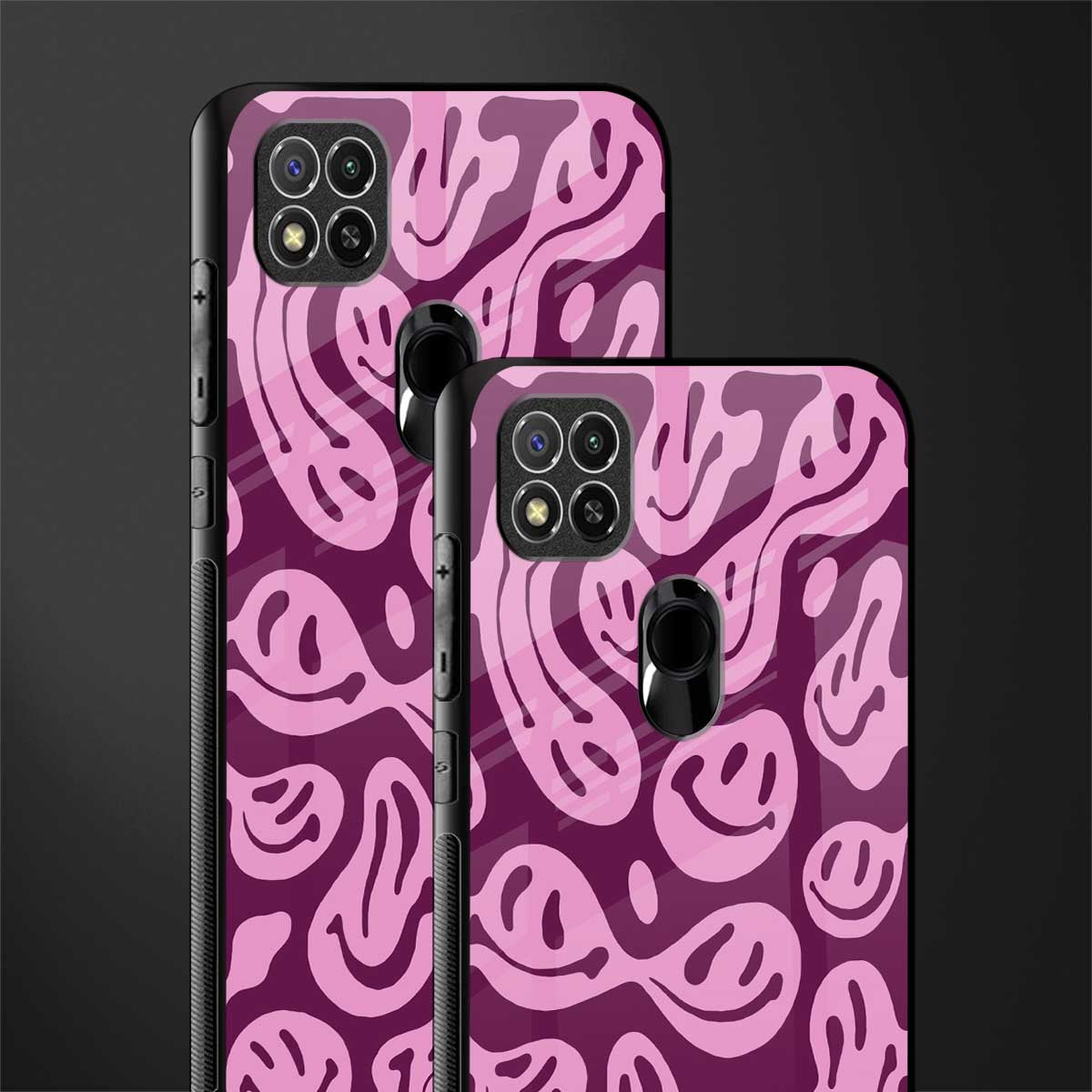 acid smiles grape edition glass case for poco c31 image-2