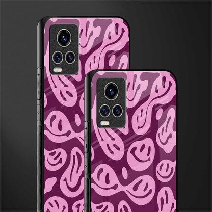 acid smiles grape edition glass case for vivo v20 pro image-2