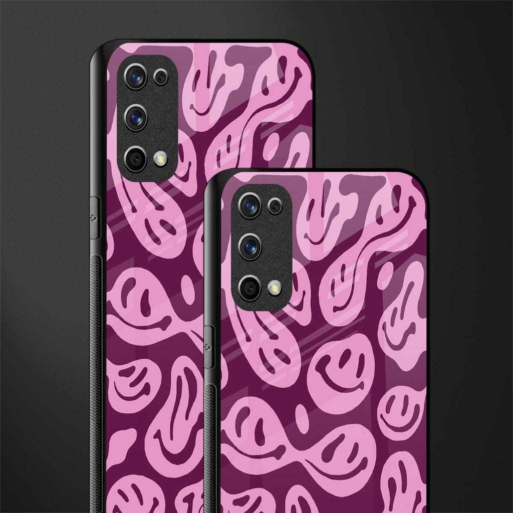 acid smiles grape edition glass case for realme x7 pro image-2