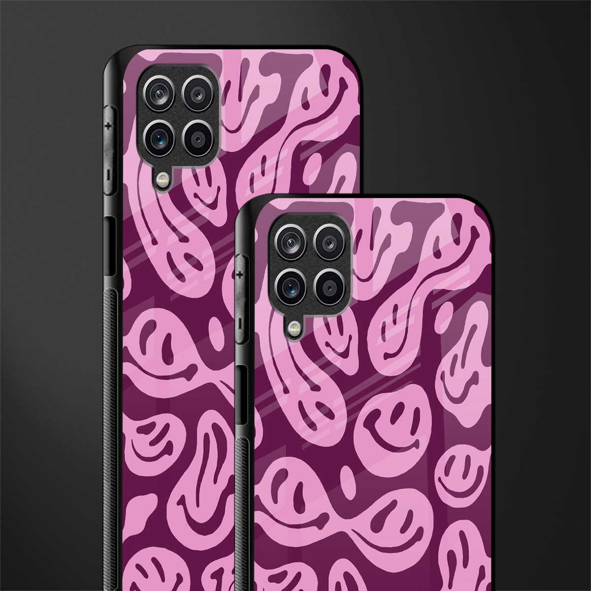 acid smiles grape edition glass case for samsung galaxy a12 image-2