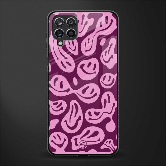 acid smiles grape edition glass case for samsung galaxy a12 image