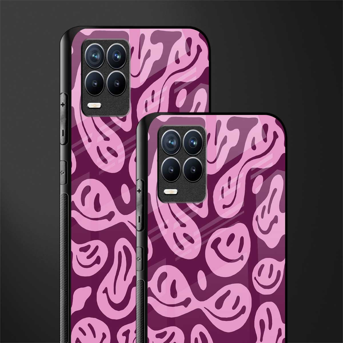 acid smiles grape edition glass case for realme 8 pro image-2