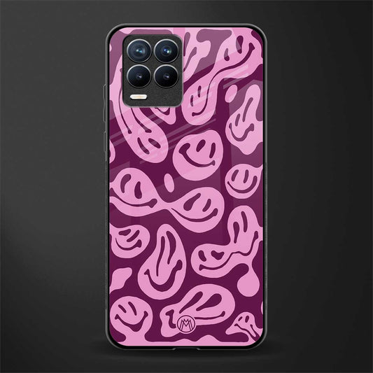 acid smiles grape edition glass case for realme 8 4g image