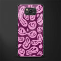acid smiles grape edition glass case for poco x3 pro image