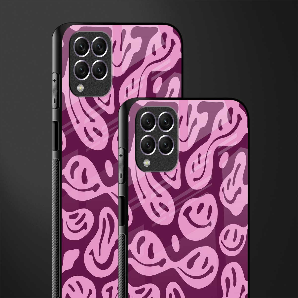 acid smiles grape edition glass case for samsung galaxy f62 image-2