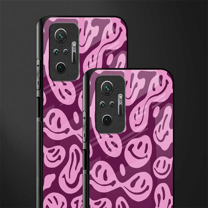 acid smiles grape edition glass case for redmi note 10 pro image-2