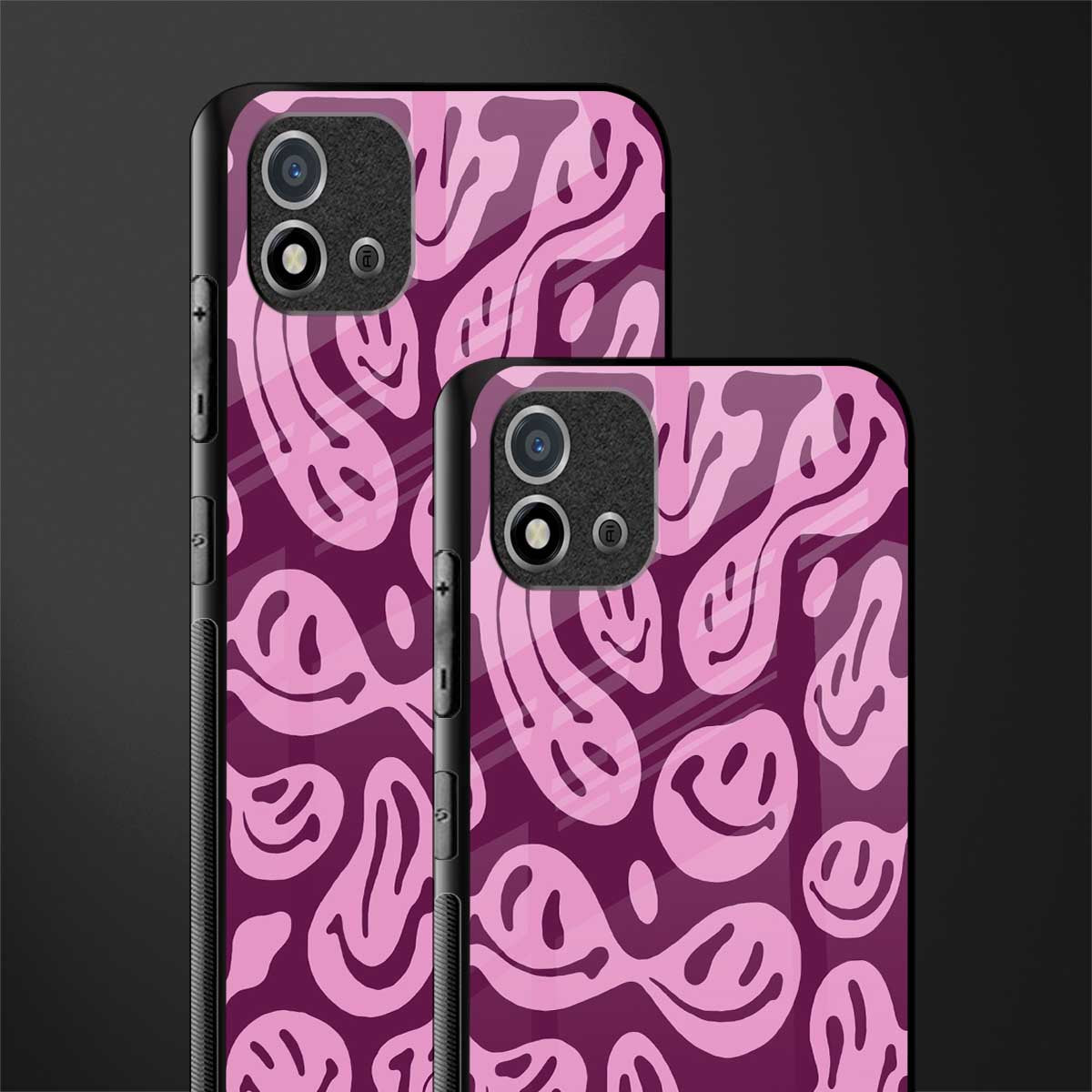 acid smiles grape edition glass case for realme c20 image-2