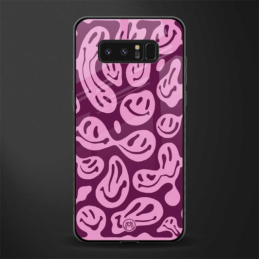 acid smiles grape edition glass case for samsung galaxy note 8 image